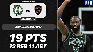 Jaylen Brown Vs Cleveland Cavaliers 19 Pts 12 Reb 11 Ast 1 Stl Nba 11-30-2025 Highlights
