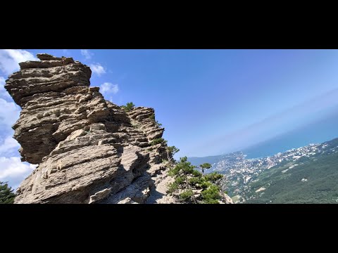 Подъем пешком на плато АЙ-ПЕТРИ по ТАРАКТАШской тропе от водопада УЧАН-СУ. Ялтинский заповедник Крым