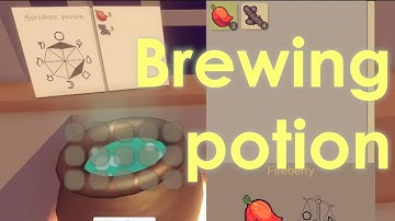 Brew a potion with a usable potions book, gameplay showcase