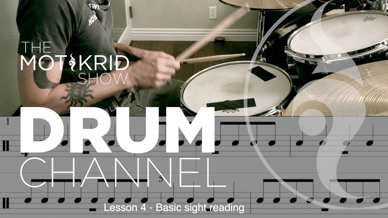 Free Drum Lessons | Sight Reading Basics | 2 Part Counting | Drum Cover ...