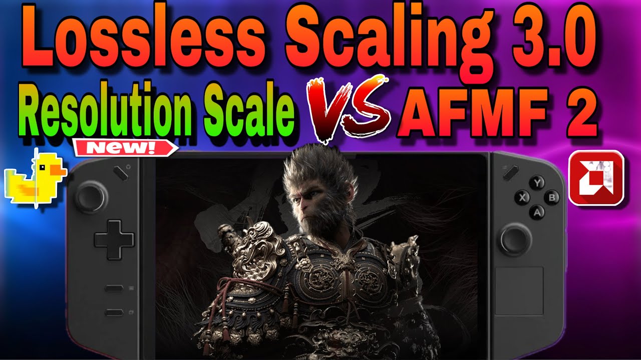 Lenovo Legion go Lossless Scaling 3.0 Resolution Scale VS AFMF 2 Major ...