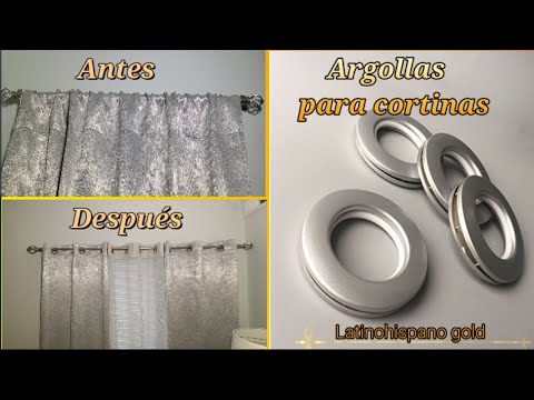 ojillos, aros, argollas, metálicas para cortinas  Cortinas como hacer,  Cortinas, Como hacer cortinas faciles