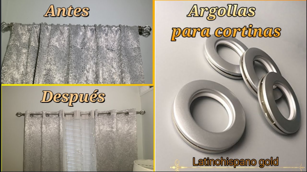 COMO poner ARGOLLAS a cortinas🧵✂️✏️ FACIL y MUY rápido 2 