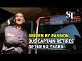 "The buses nowadays are very easy to drive": Bus captain retires after 50 years