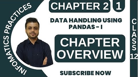 CLASS 12 INFORMATICS PRACTICES | CHAPTER-2  | 2023-24 | CBSE\NCERT