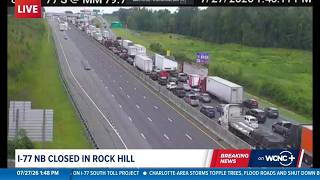 Crash causes major delay on I-77 in Rock Hill, South Carolina | LIVE CAMERAS