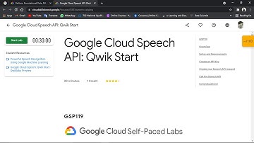 Google Cloud Speech API: Qwik Start ||GSP119|| Perform Foundational Data, ML, and AI Tasks