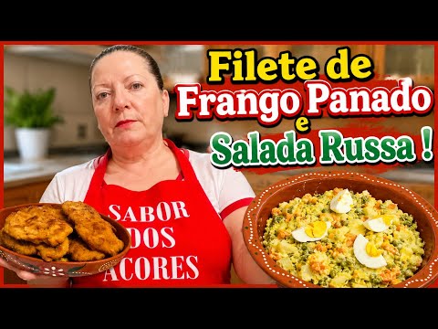 Filete de Frango Panado e Salada Russa com Maionese Caseira !