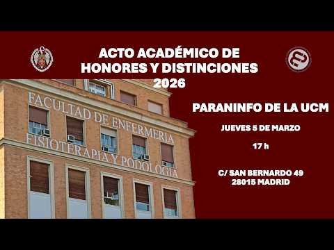 Acto de Entrega de Honores y Distinciones. F. Enfermería, Fisioterapia y Podología