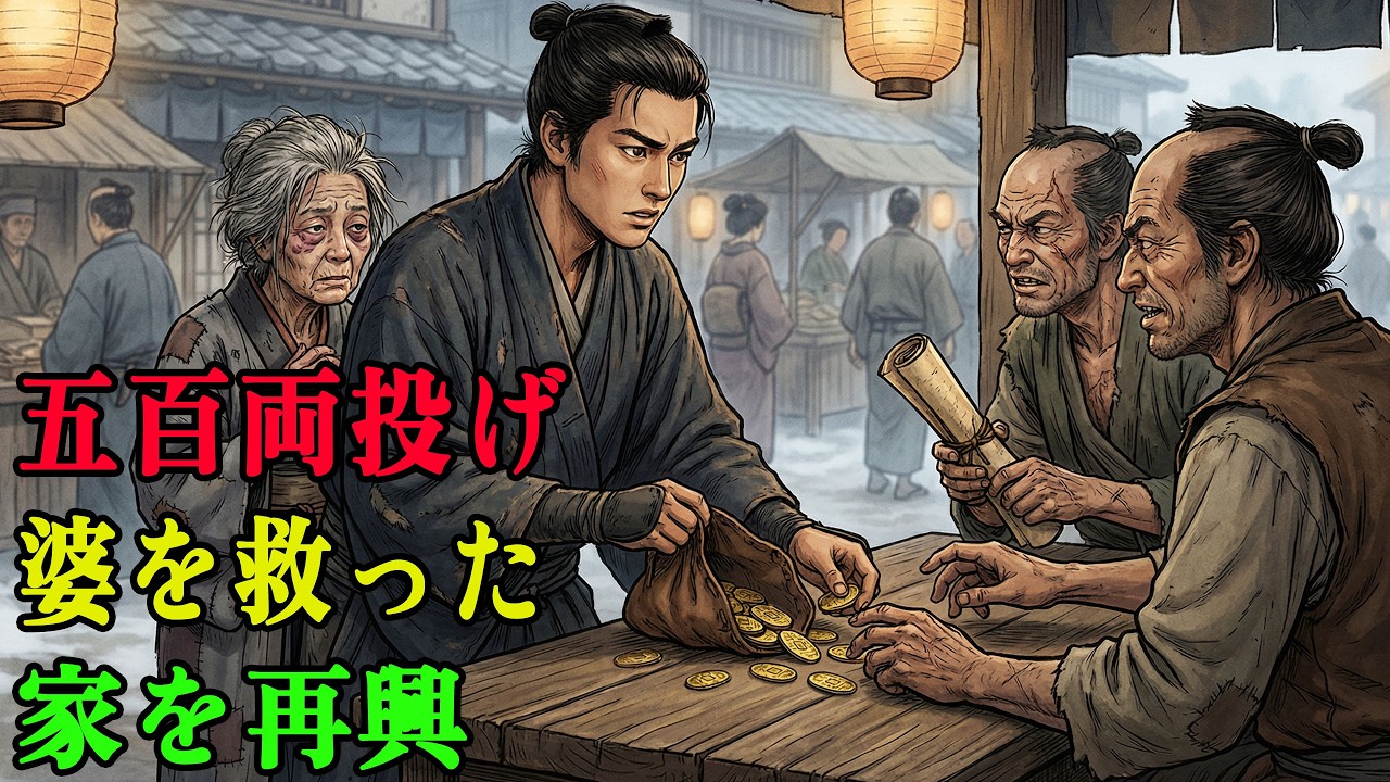 家を再興するため十年かけて集めた五百両。若侍が全てを投げて“謎の老婆”を救った理由 | 野談 | 伝説 | 昔話 | 説話 | 民話