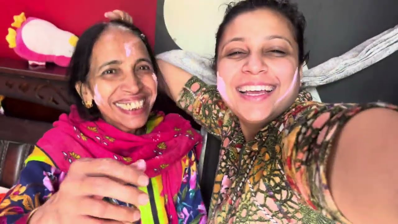 #Holi Celebration in Indian Family 🔥😍 #holifestival #holivlog #youtubevideo #rangokatyohar 