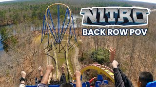 Nitro Back Row POV Six Flags Great Adventure B&M Hyper Coaster