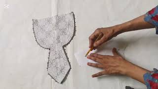 Summer neck design for Kurti cutting and stitching