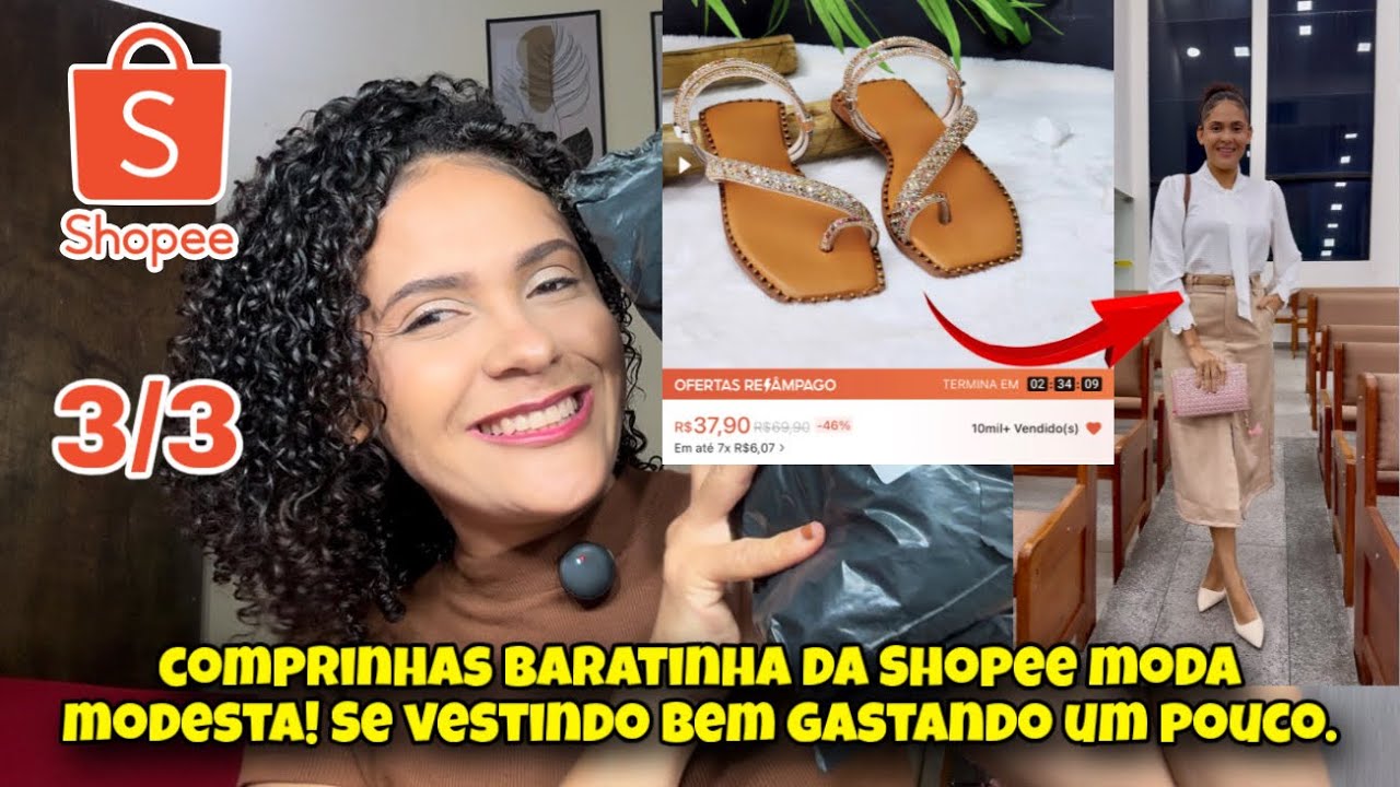 COMPRINHAS LINDAS E BARATINHAS DA SHOPEE ESTOU ENCANTADA COM MINHAS PEÇAS😍❤️✨