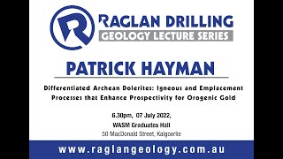 Raglan Drilling Geology Lecture Series