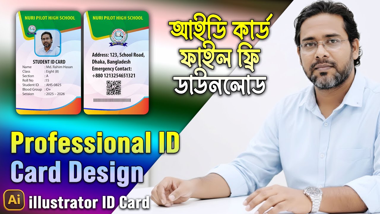 How to Design an ID Card in Illustrator | ID Card Design Easy Method