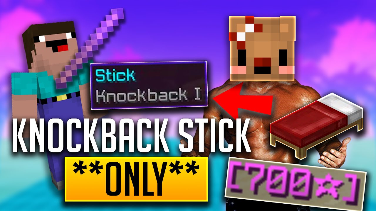 Knockback Stick **ONLY** (CHALLENGE) - Hypixel Solo Bed Wars - YouTube