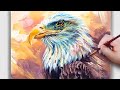 How to paint Eagle/ Gouache Acrylic painting for beginner/ Easy animal /아크릴화  / #77