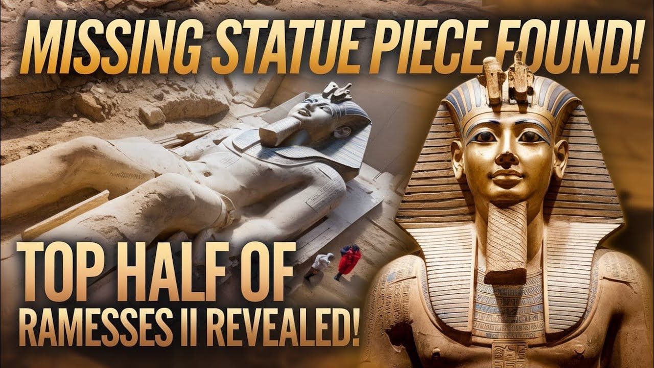 Потрясающее открытие: найдена пропавшая верхняя часть статуи Рамсеса II!