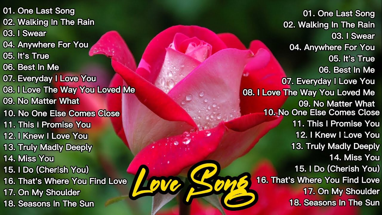 Best Romantic Love Songs 90s Westlife Backstreet Boys Boyzone and more  Love Song Forever