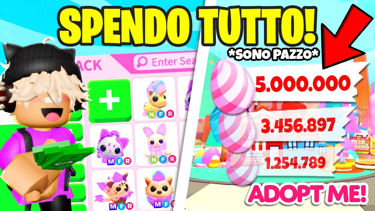 SPENDO 5 MILIONI DI UOVA per DIVENTARE RICCO su Adopt Me nel 2026! Adopt Me Roblox ITA
