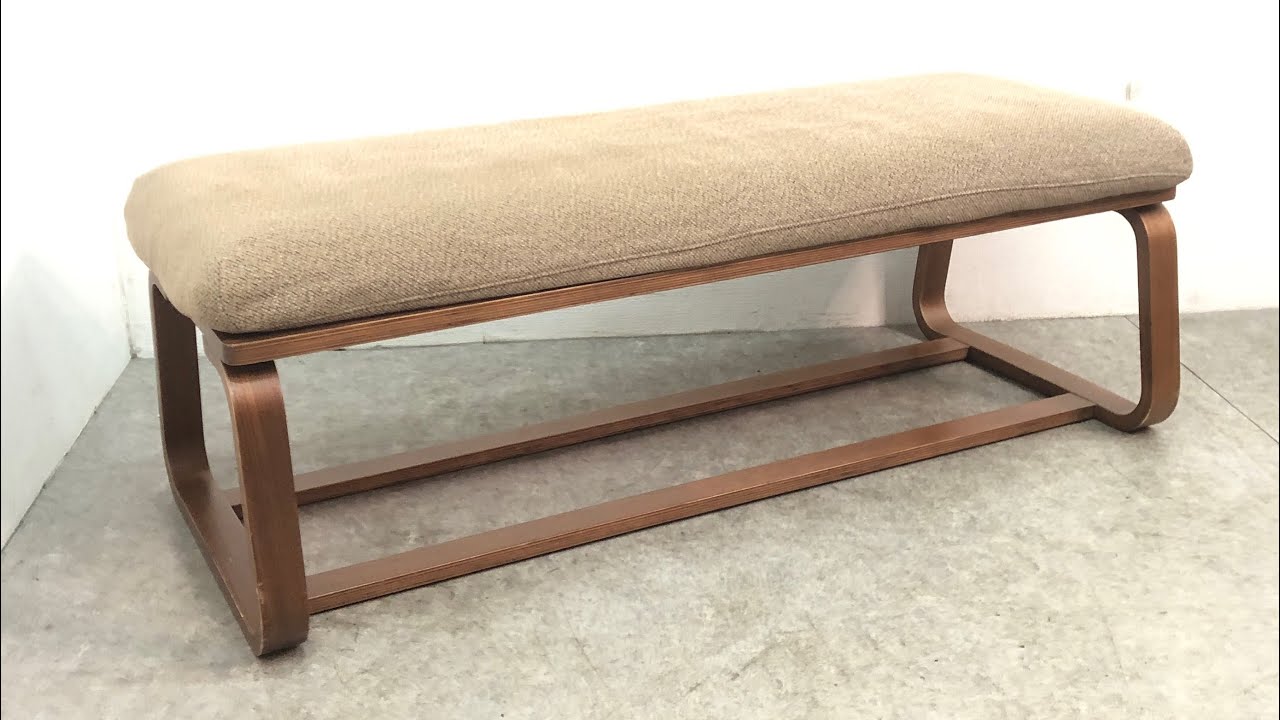 □無印良品 MUJI リビングでもダイニングでも使えるベンチ ウォールナット 2人掛け ダイニングチェア ダイニングベンチ 2人用 □23072203