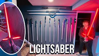 My CRAZY Authentic Lightsaber Collection + Kylo Artsabers UNBOXING / REVIEW 😈🚨