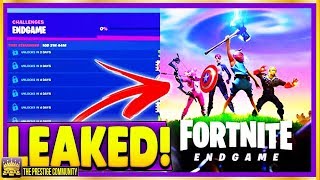 😱 FREE REWARD! **LEAKED** NEW Fortnite Avengers Endgame Challenges! (Season 8 Endgame Leaks)