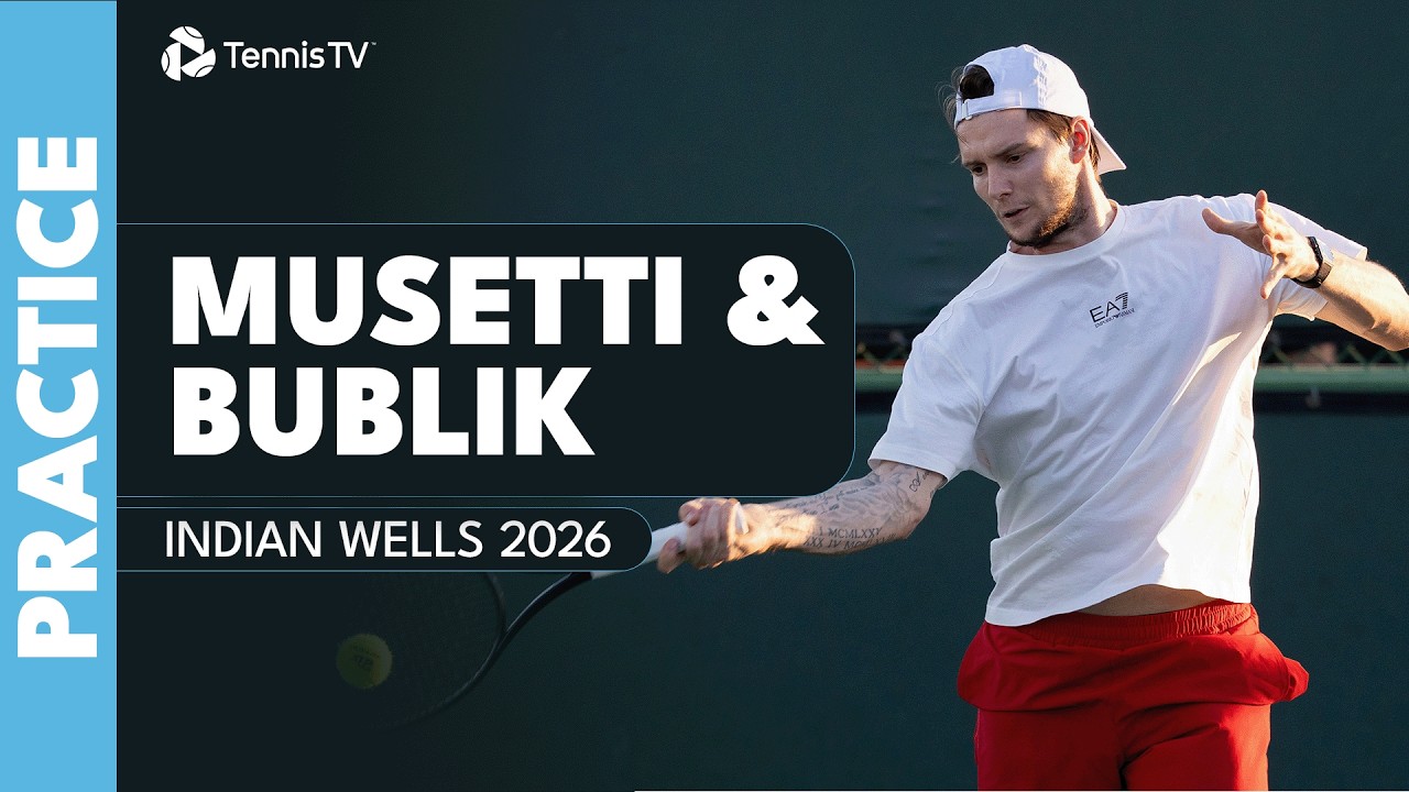 LIVE PRACTICE: Jannik Sinner Practices Alongside Countryman Luciano Darderi!