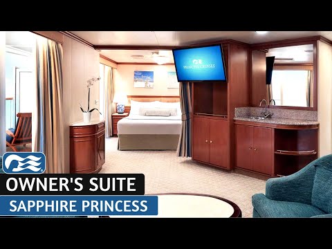 Sapphire Princess Owner's Suite walkthrough tour