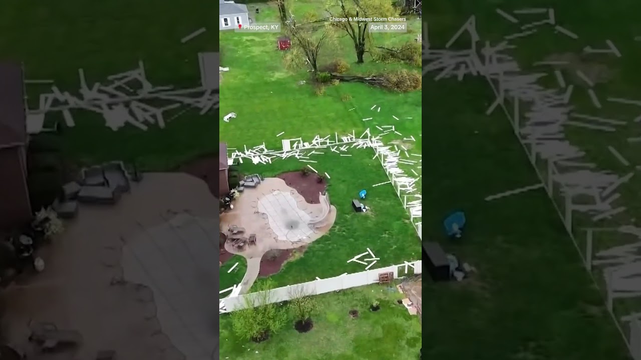 Drone footage shows damage after tornado hits Kentucky Drone footage shows damage after tornado hits Kentucky