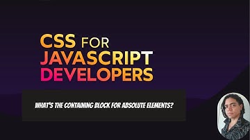 Css for Javascript developers : What