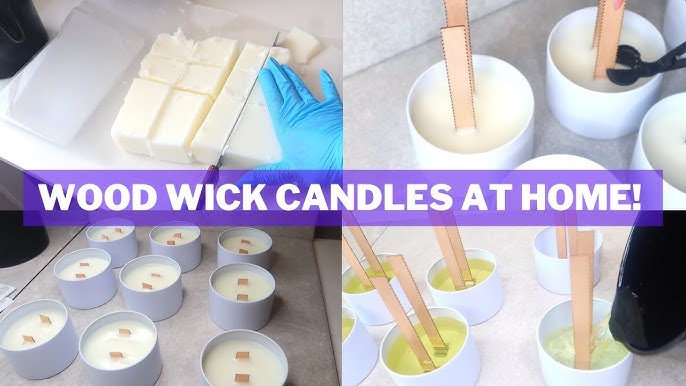 DIY Crackle Woodwick Candles with Popsicle Sticks