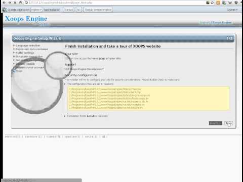 XoopsEngine Installaction On EasyPhp 5.3.0