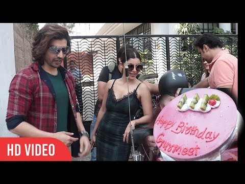 Gurmeet's Birthday Celebration with Wife Debina Bonnerjee And Media