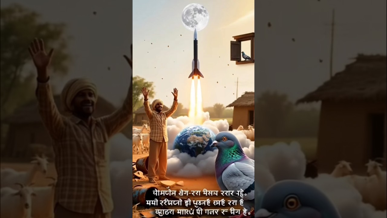 The Farmer and the Big Pigeon’s Rocket 🚀 | Pigeon Reaches the Moon 🌕 | Emotional Hindi Story