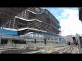 New google uk hq under construction seen from kings cross station 4k