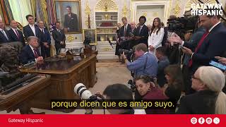 Trump thanks Ferran Torres for wearing a hat inspired by the MAGA slogan