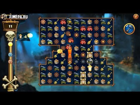 Игра Матч трех пиратов! Наследник Дейви Джонса