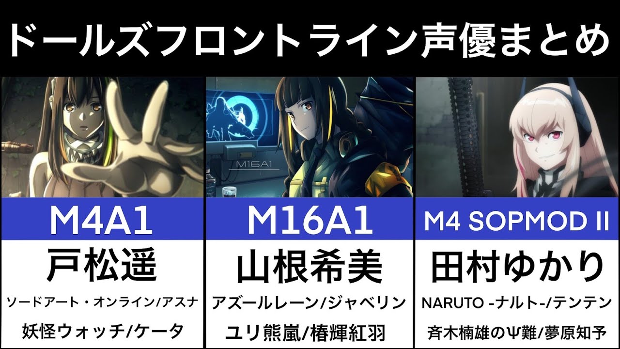 ドールズフロントライン 声優まとめ Youtube