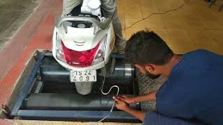 2 wheeler testing on chassis dynamometer #mechanicalengineering #vehicles #testing #automobile