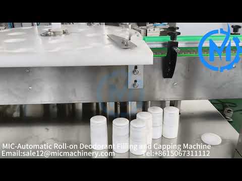 Automatic roll-on deodorant bottle liquid filling and capping machine