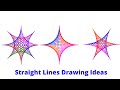 How to draw parabolic curves  parabolic art designs  curve stitching patterns