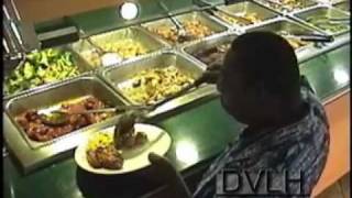Beetlejuice gets food at a chinese buffet