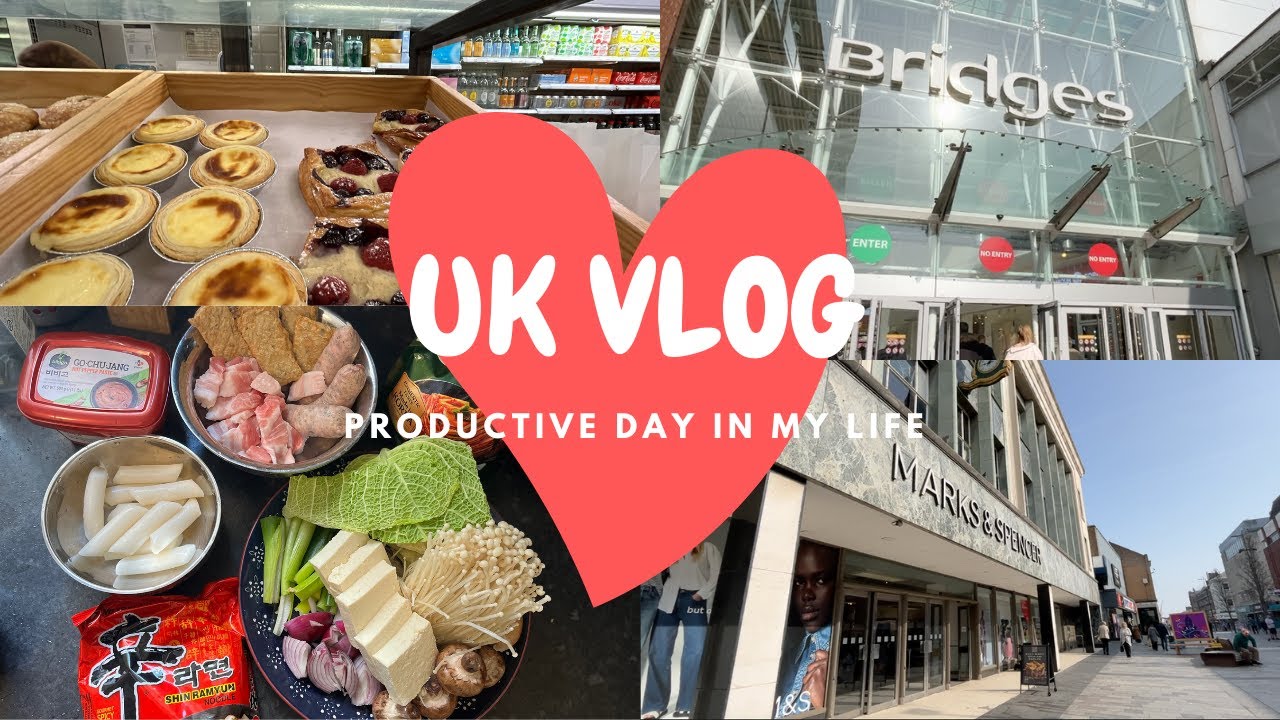 UK Vlog - productive day in my life ☘️ | uni, study abroad, shopping, working | pharmacy 📚