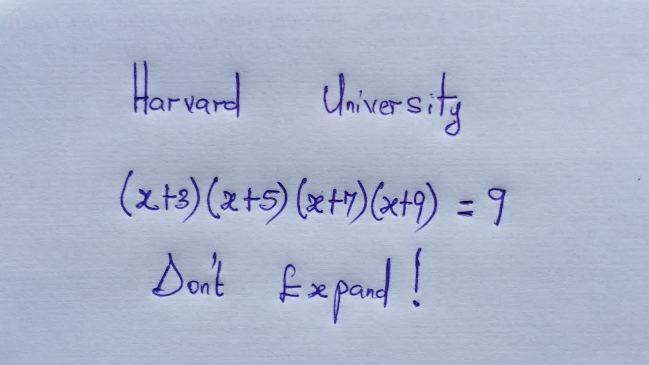 Вопрос для вступительного экзамена в Гарвардский университет | Сможете ли вы его решить?