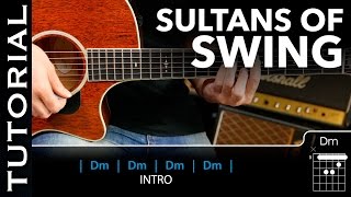 Cómo tocar Sultans Of Swing de Dire Straits en guitarra acústica Fácil! guitarraviva chords