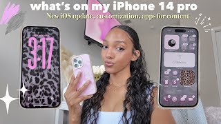 WHATS ON MY IPHONE 14 PRO | IOS26 aesthetic widgets &amp; best app, customization theme 