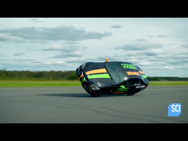 Watch This Man Set The World Speed Record While Driving His Car On Two Wheels!