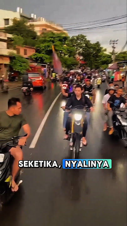Ketua GENG MOTOR PANIK Saat Aparat TNI Lewat! #shorts